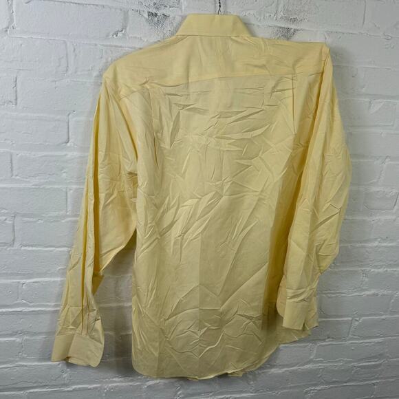 Jos. A. Bank Men Casual Button Down Shirt Long Sleeve Collared Neck Yellow SZ L - Picture 2 of 4